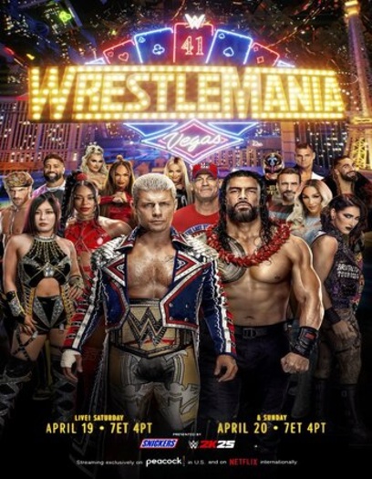  WWE WrestleMania 41 (19th April 2025) PPV (Night 01)English Full Show HDRip | 720p | 480p